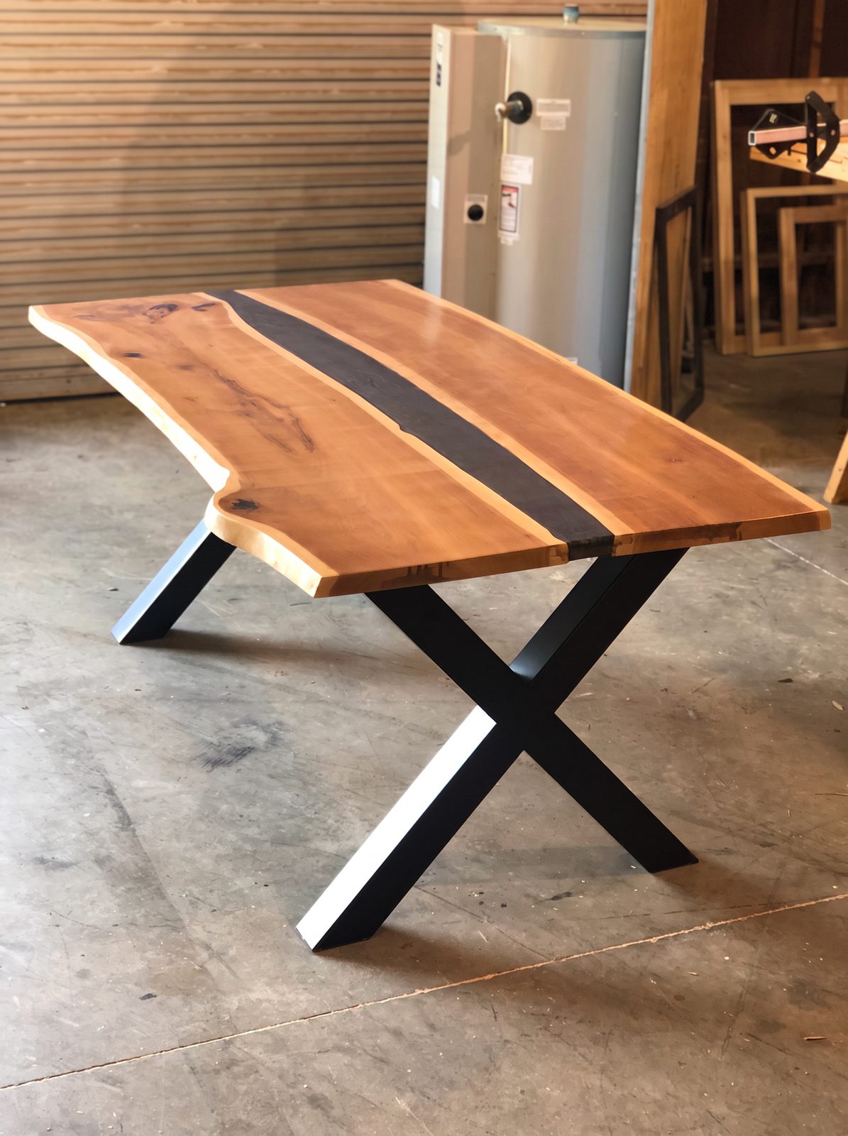 Custom Office Desk & Floating Shelf