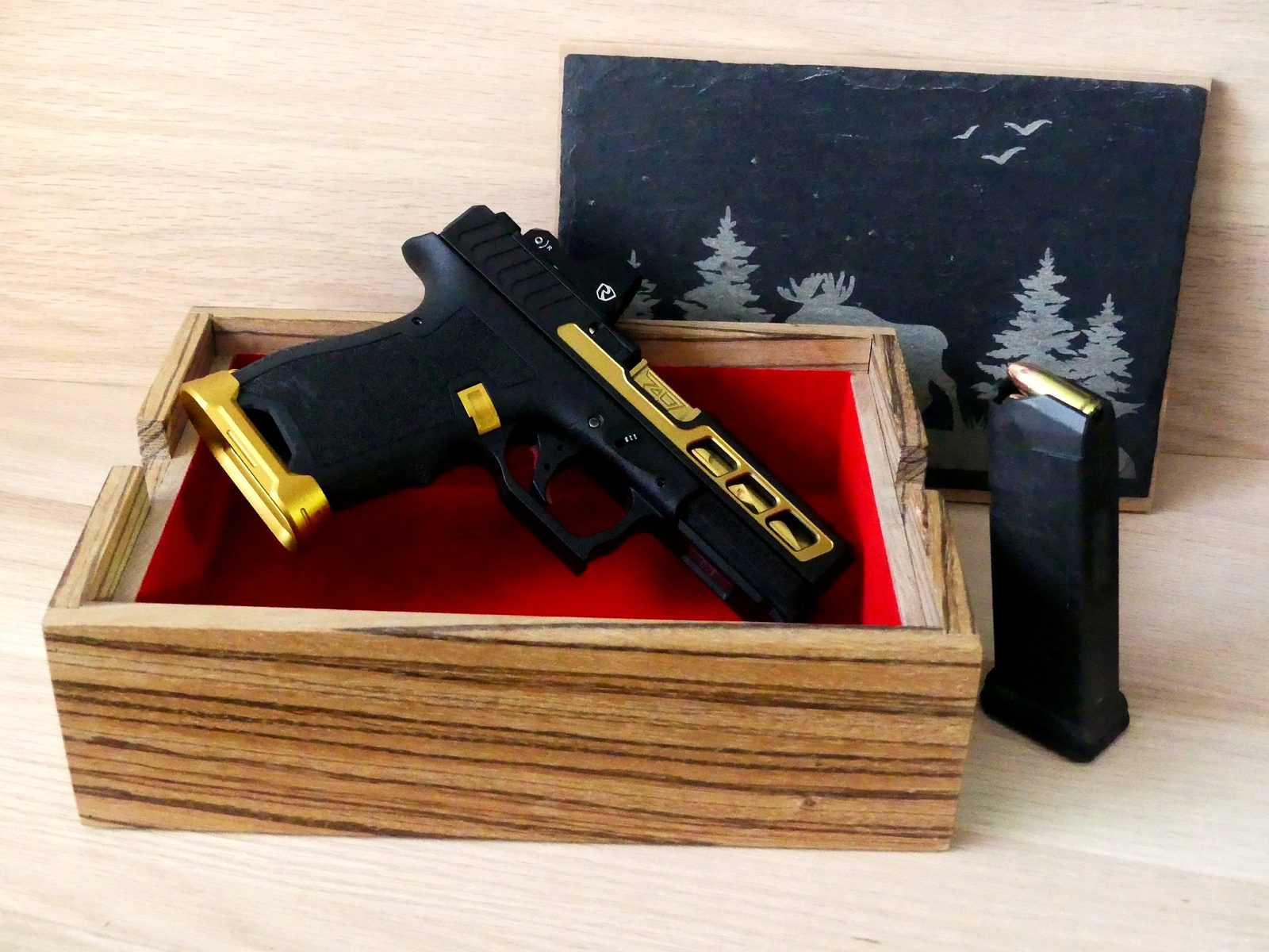 Zebrawood Pistol Box