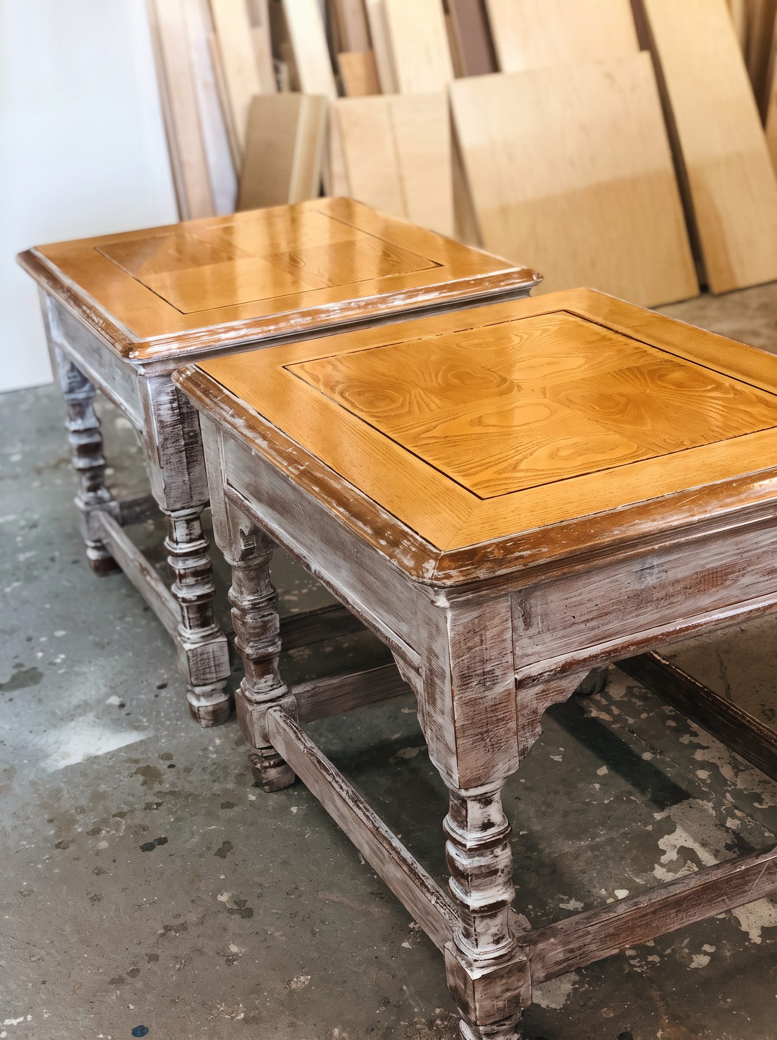 Custom Twin Side Tables