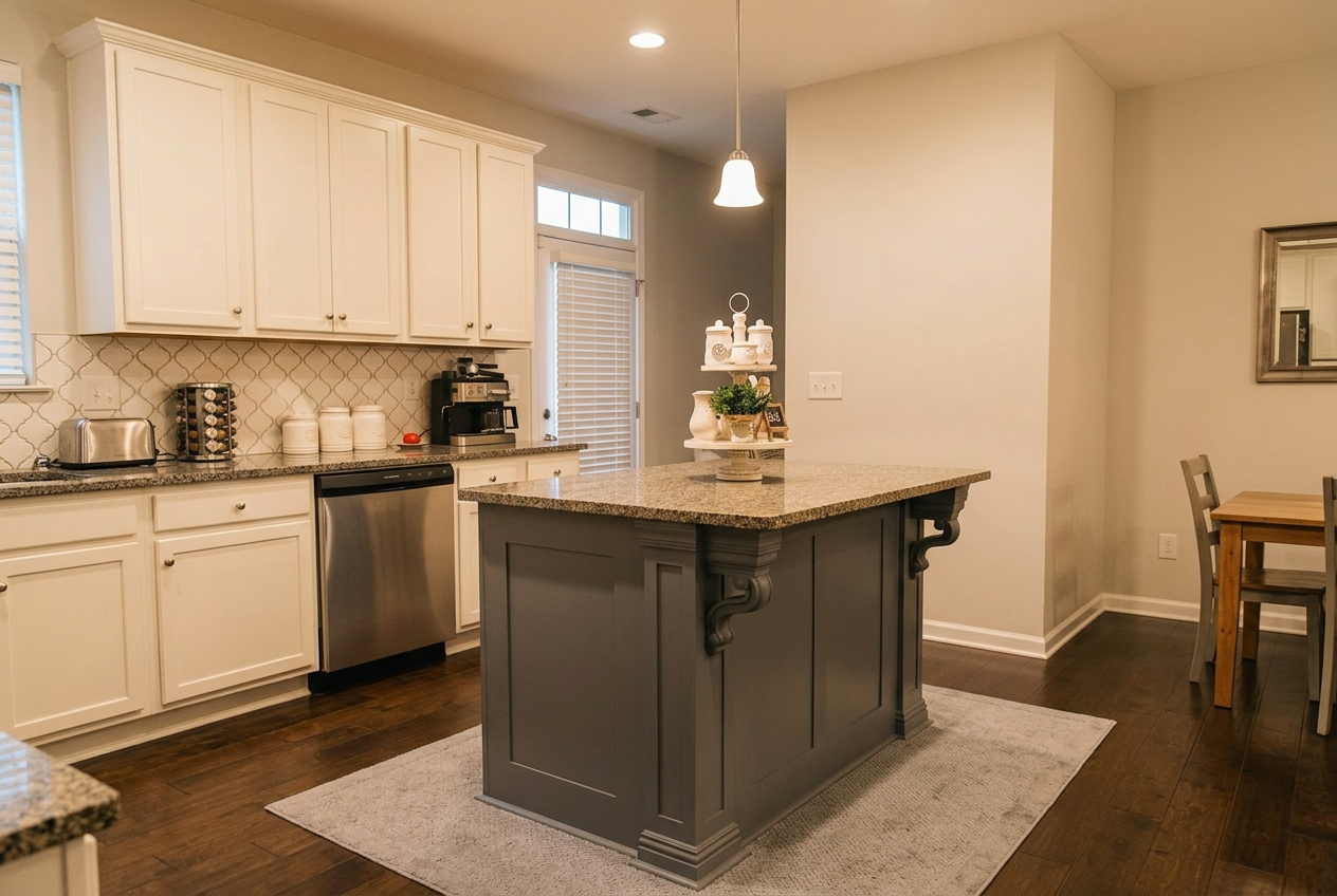 Custom kitchen island and cutting boards by Milltown Millworks