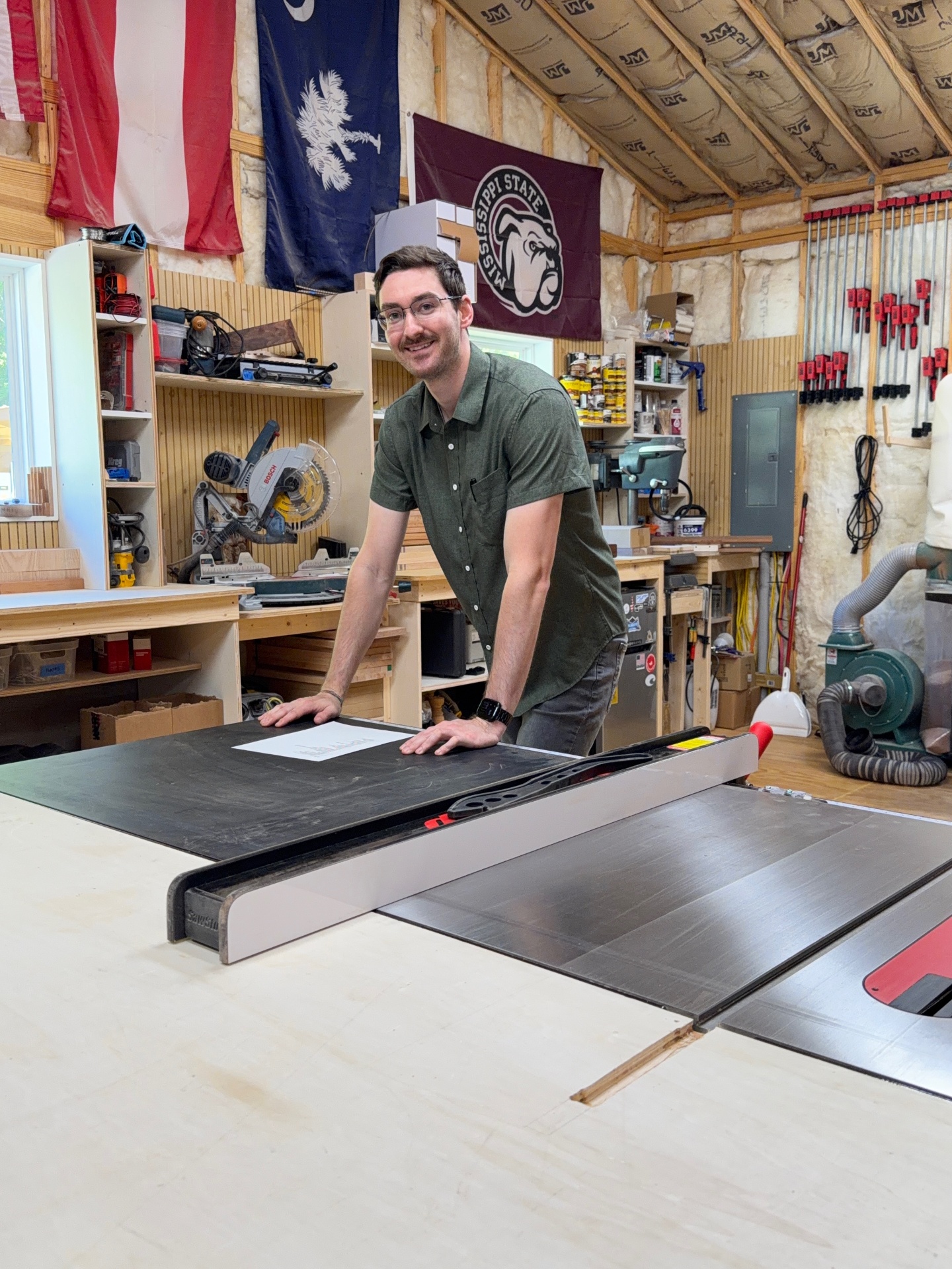 Noah L. Ward in the workshop